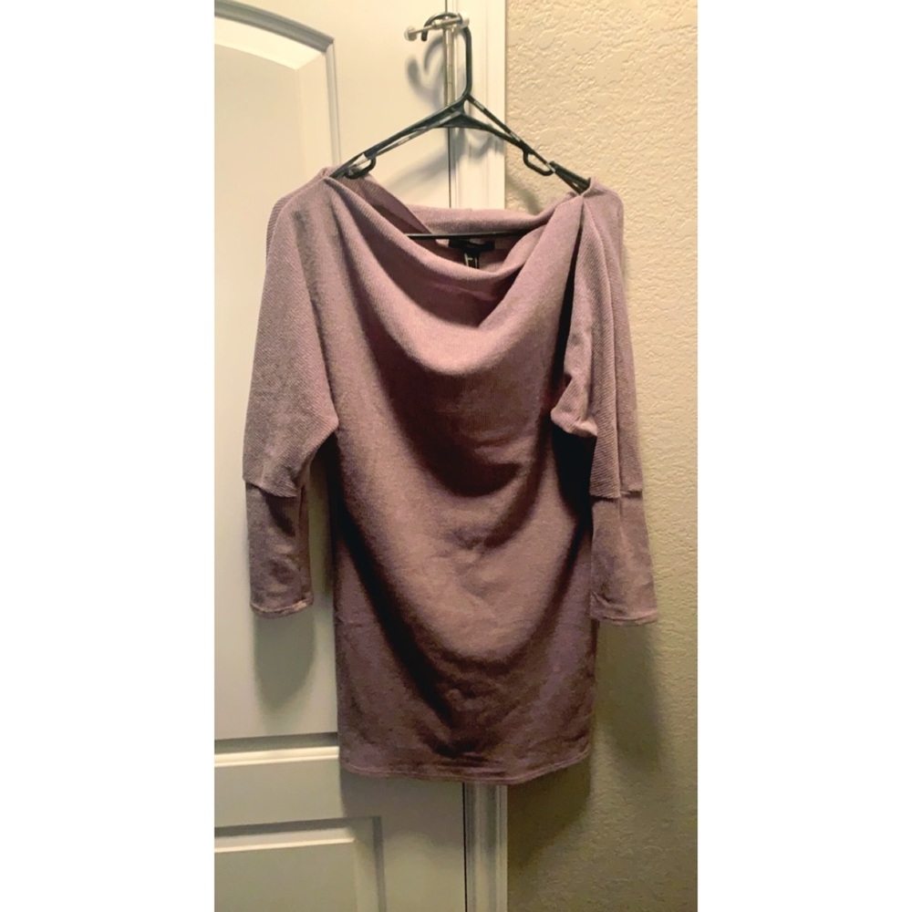 Purple off the shoulder body con